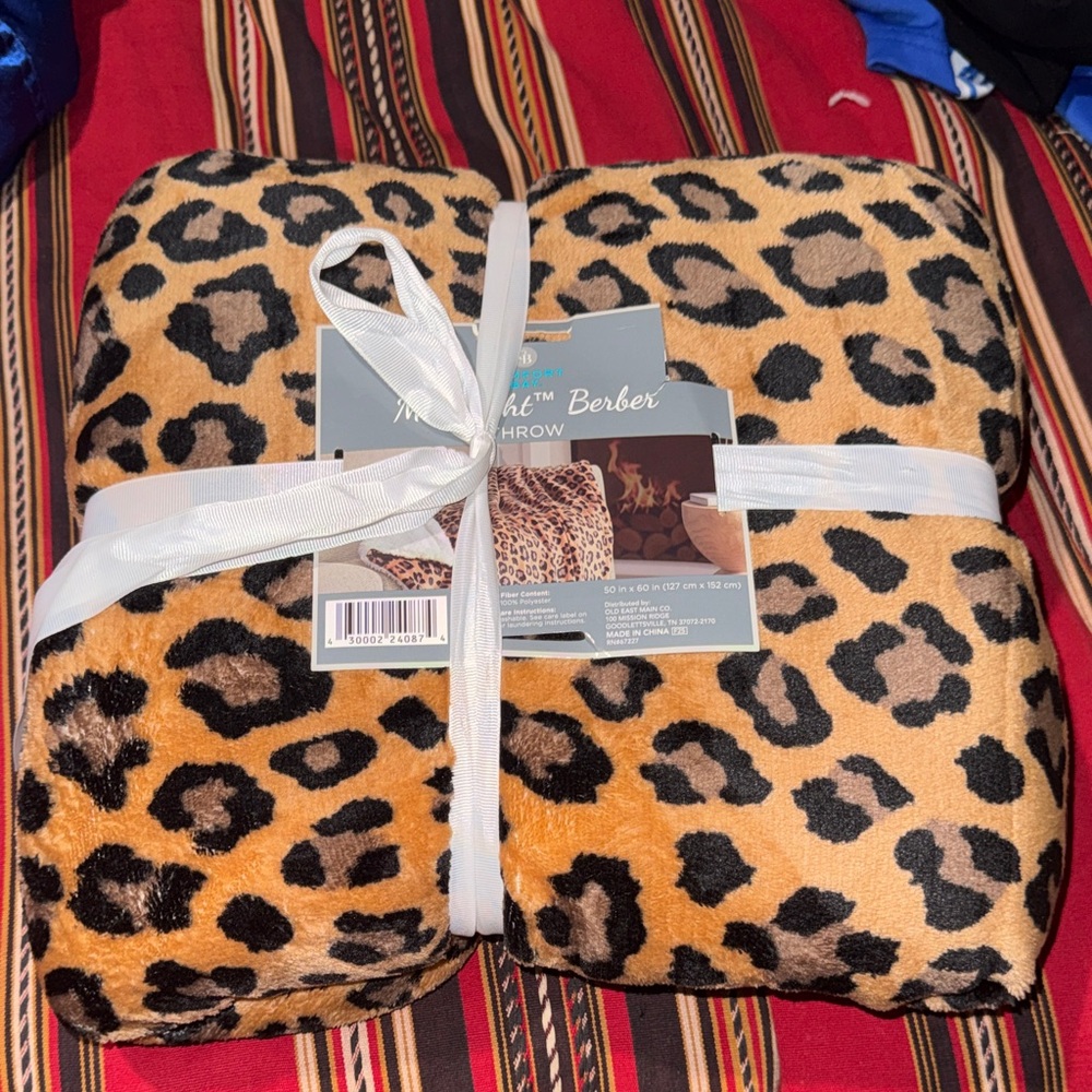 Mainstays Leopard Pattern Throw Blanket